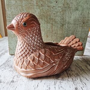 Terracotta Bird Planter - Decorative Ceramic Dove